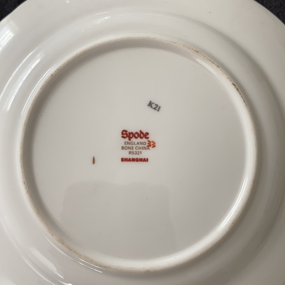 Spode Shanghai Vintage Floral Scalloped Trim Plates - Picture 4 of 4